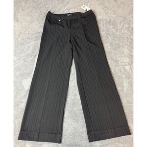 NWT Hillard & Hanson Petite Size10P Pinstripe Trouser Pants Gray Stretch Career